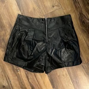 Pleather shorts